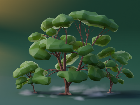 Low Poly Trees 3Dモデル