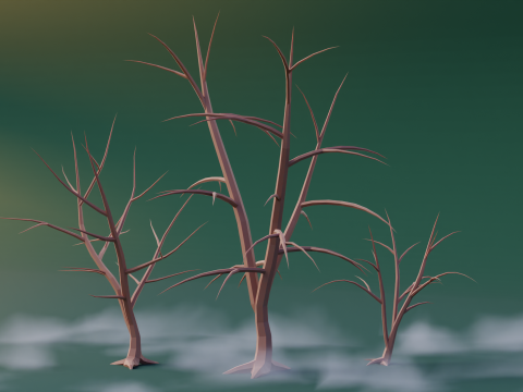 Low Poly Trees 3Dモデル