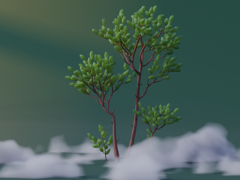Low Poly Pine Trees Modèle 3D