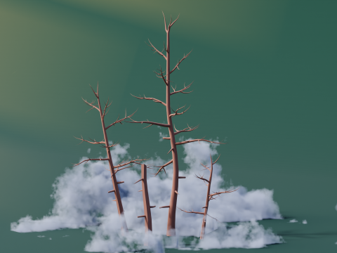 Low Poly Mountain Trees 3D 모델