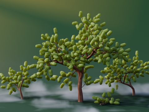 Low Poly Oak Trees 3Dモデル