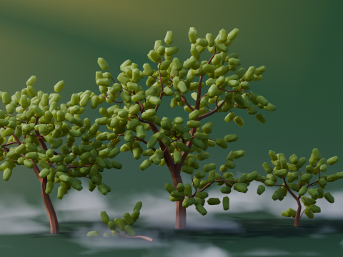Low Poly Oak Trees 3Dモデル
