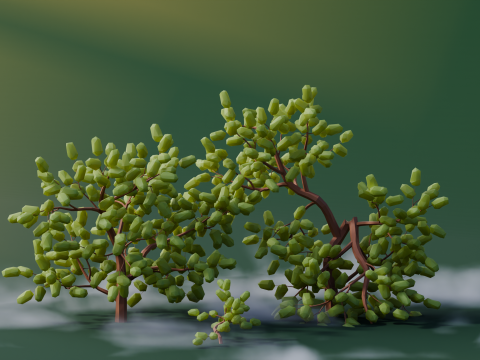 Low Poly Oak Trees 3Dモデル
