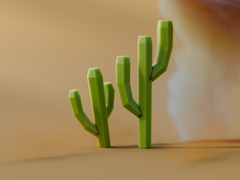 Low Poly Cacti Vol 1 3D Model