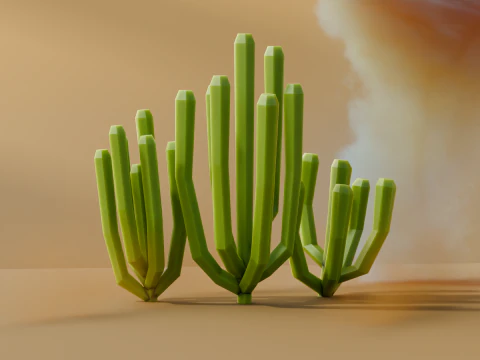 Low Poly Cacti Vol 3 3D Model