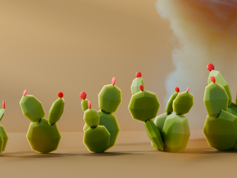 Low Poly Cacti Repack 3D 模型