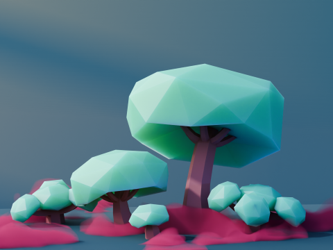 Low Poly Fantasy Trees Vol 3 3D 모델