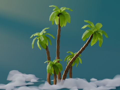 Low Poly Palms 3D 模型