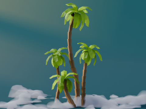 Low Poly Palms 3D 模型