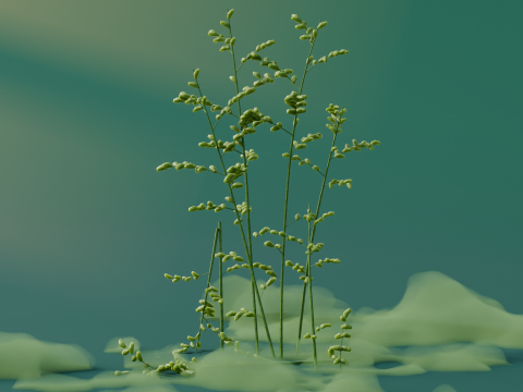 Low Poly Bamboo Trees Model 3D