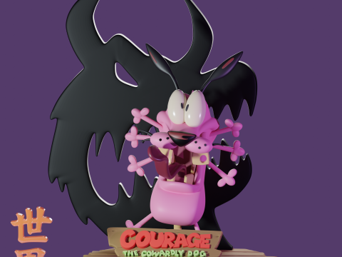 Courage the cowardly dog 3D-printmodel