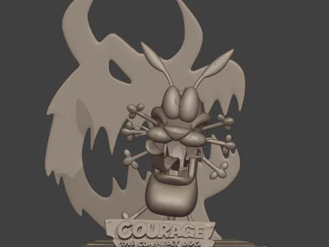Courage the cowardly dog 3D Print Model