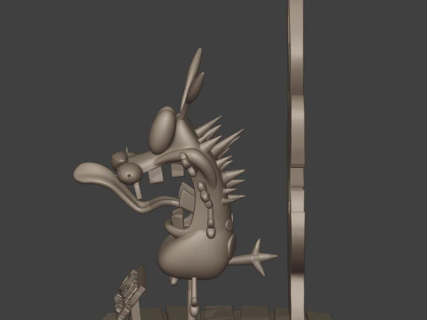 Courage the cowardly dog 3D Print Model