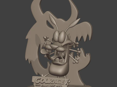Courage the cowardly dog 3D Print Model