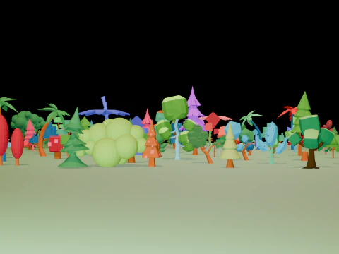 Mega Stylized Low Poly Tree Pack 20 Unique Models for Games 3D Model