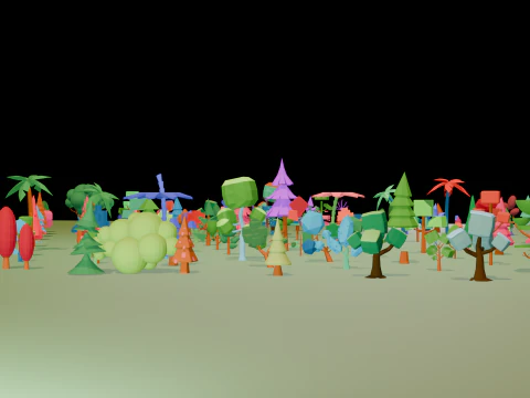 Mega Stylized Low Poly Tree Pack 20 Unique Models for Games 3D Model