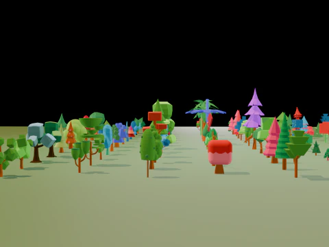Mega Stylized Low Poly Tree Pack 20 Unique Models for Games 3D Model