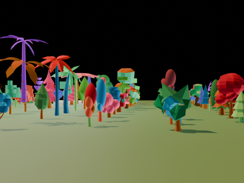Mega Stylized Low Poly Tree Pack 20 Unique Models for Games Modello 3D