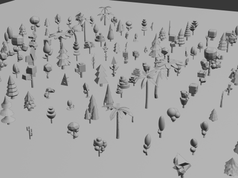 Mega Stylized Low Poly Tree Pack 20 Unique Models for Games Modello 3D