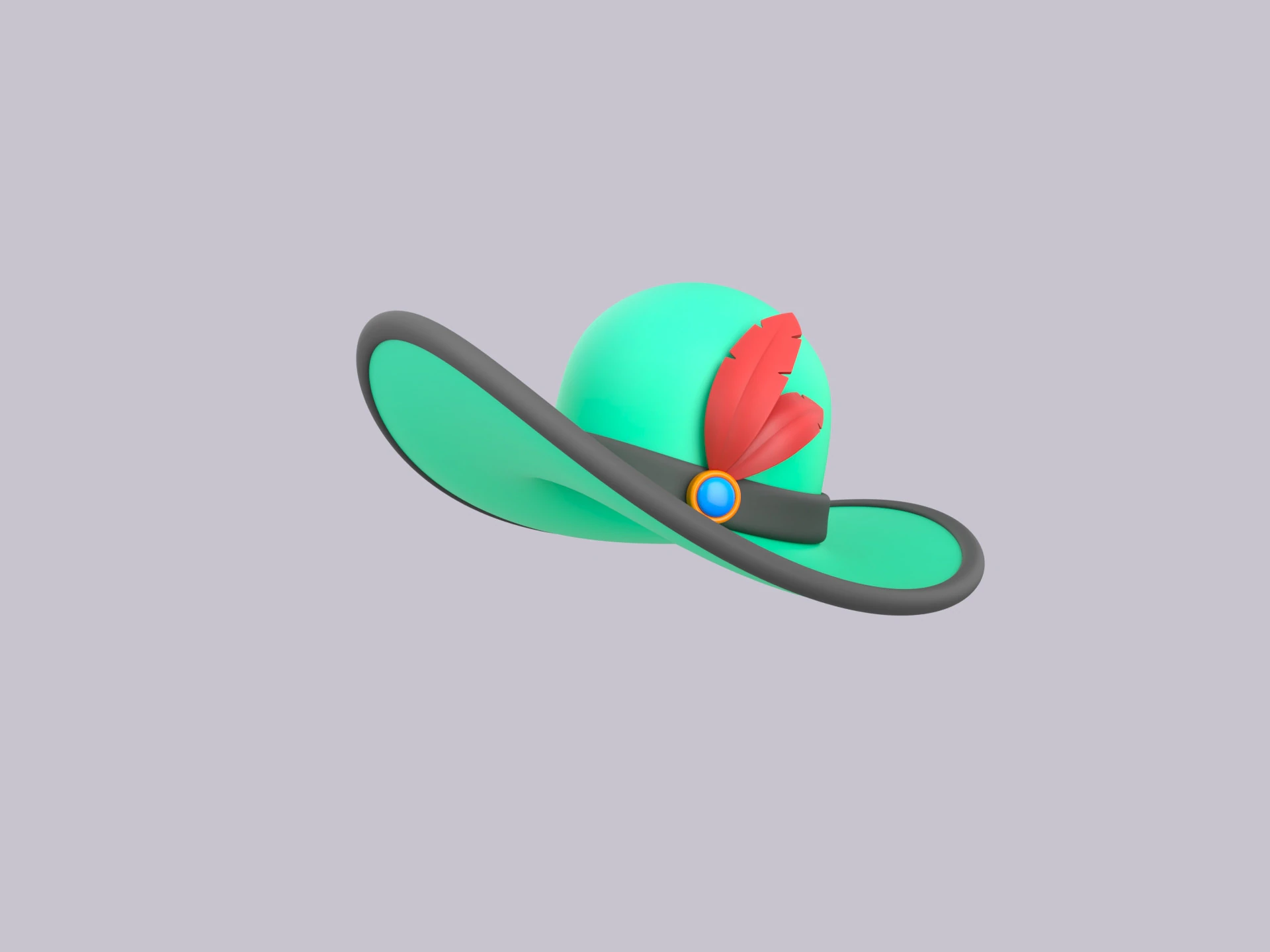 Hat095 3D Model .c4d .max .obj .3ds .fbx .stl .blend