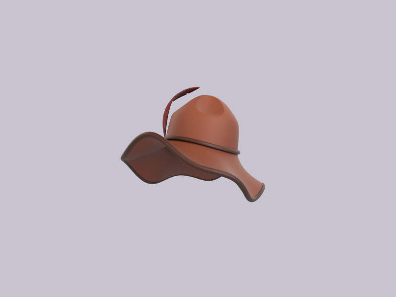 Hat434 3D Model .c4d .max .obj .3ds .fbx .stl .blend 