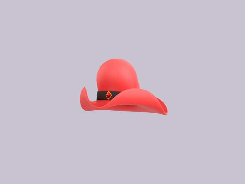 Hat668 3D Модель .c4d .max .obj .3ds .fbx .stl .blend