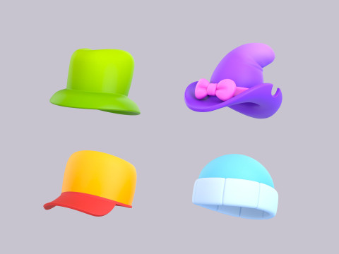Hat Collection Vol 1 Modèle 3D