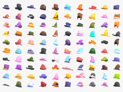 Hat Collection Vol 1 Modèle 3D