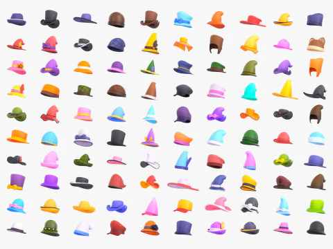 Hat Collection Vol 1 3D Model