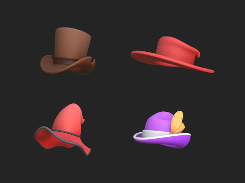 Hat Collection Vol 1 3D Model