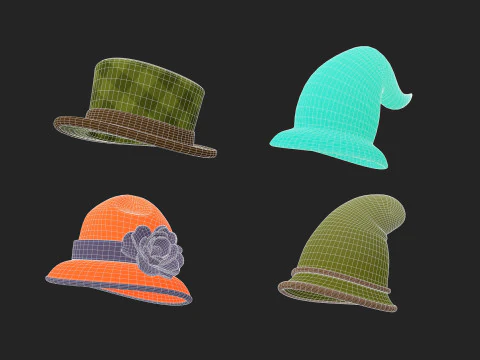 Hat Collection Vol 1 3D Model