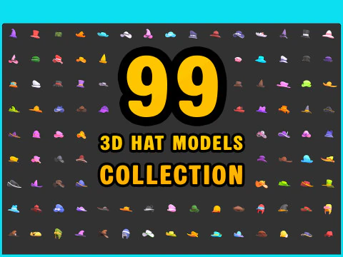 Collezione di cappelli Vol 2 Modello 3D
