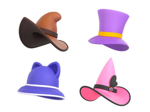 Hat Collection Vol 2 Model 3D