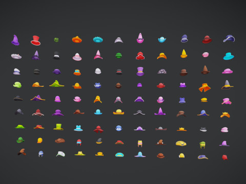 Hat Collection Vol 2 Model 3D