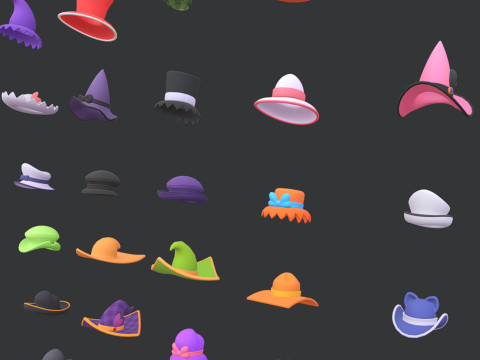 Hat Collection Vol 2 Model 3D