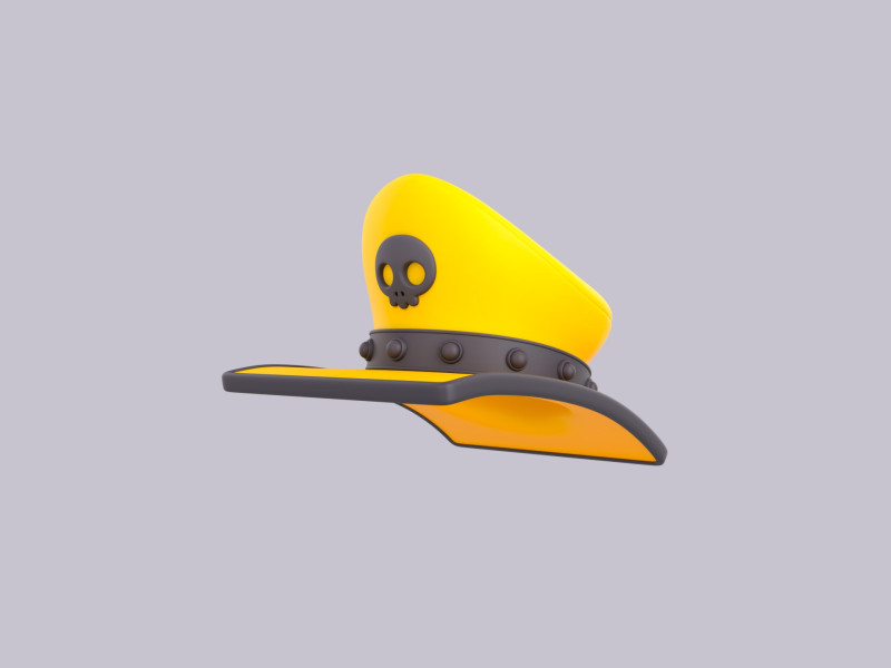 Hat762 3D Модель .c4d .max .obj .3ds .fbx .stl .blend