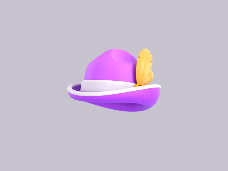 Hat1006 3D 模型 .c4d .max .obj .3ds .fbx .stl .blend 