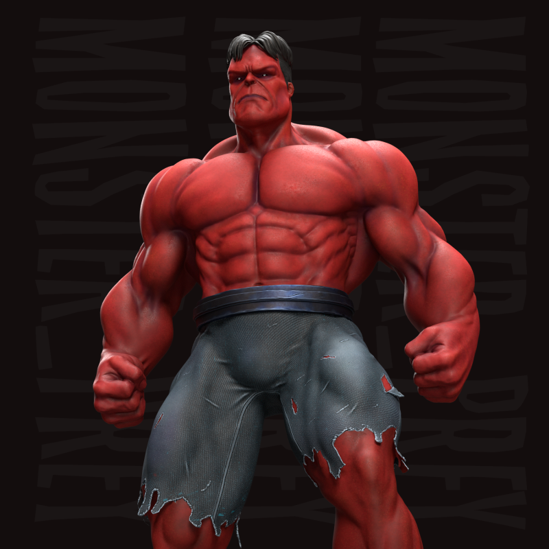 Red Hulk FREE 3D Print model 3D Print Model .c4d .max .obj .3ds .fbx .stl .blend