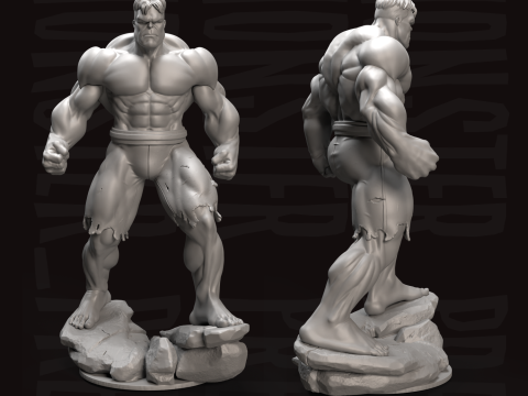 Red Hulk FREE 3D Print model 3D Print Model