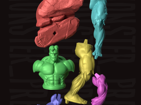 Red Hulk FREE 3D Print model 3D Print Model