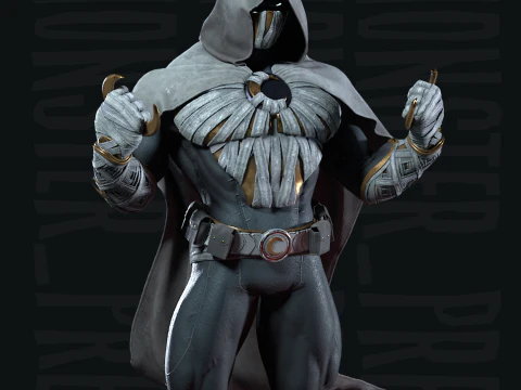 Impress&atilde;o 3D GRATUITA do Cavaleiro da Lua Modelo Modelo de Impressão 3D