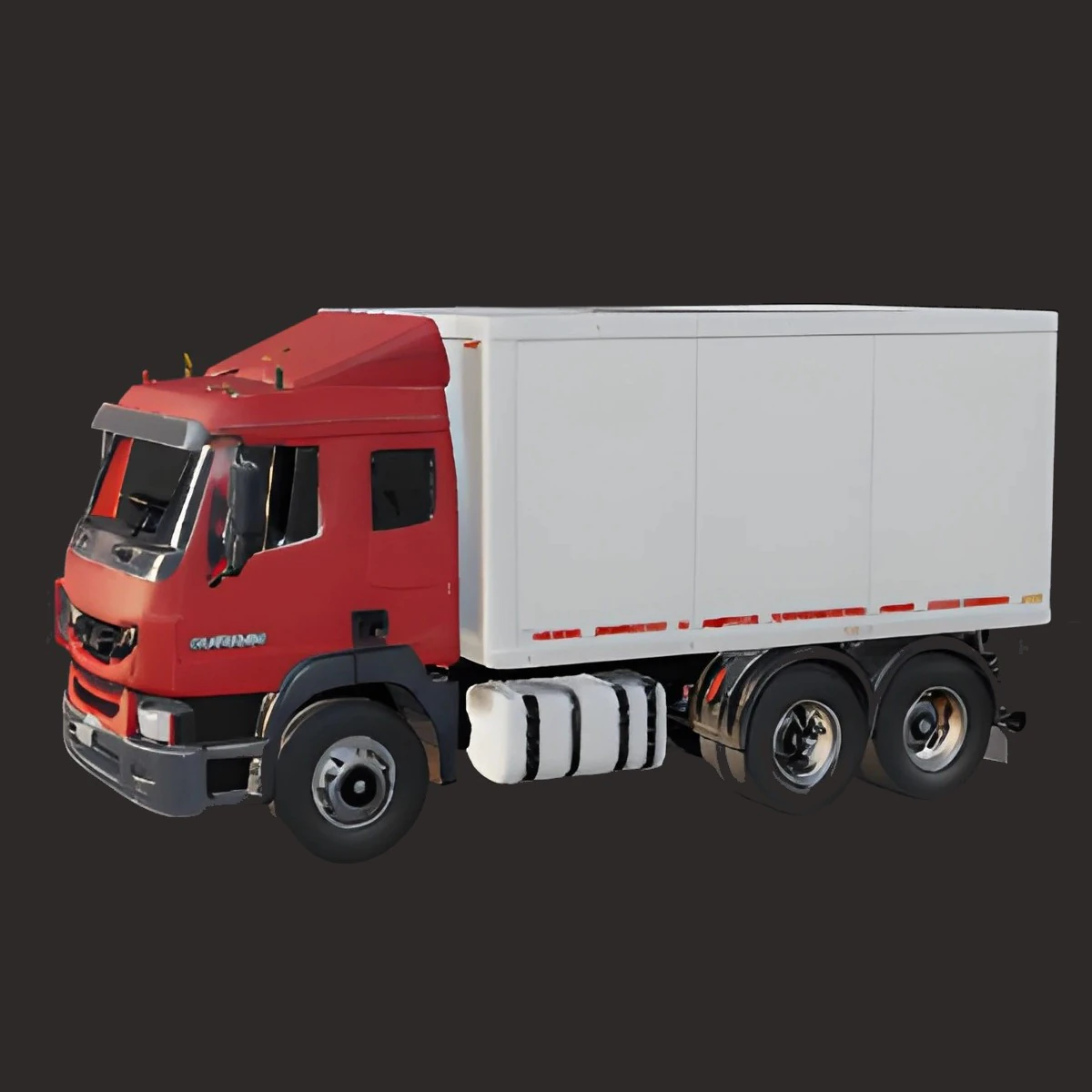 Long Haul Delivery Truck - 3D Printable Commercial Vehicle Model 3D Print Model .c4d .max .obj .3ds .fbx .stl .blend 