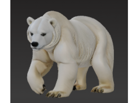 Realistic Polar Bear - Arctic Animal for Printing and Display 3D Принт Модель