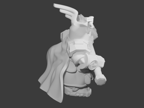 Dwarven Hammer Warrior 3D Printable Fantasy Miniature 3D Print Model
