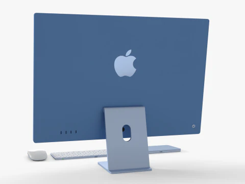 Realistic iMac setup STL 3D Printable with Accessories 3D Print Model