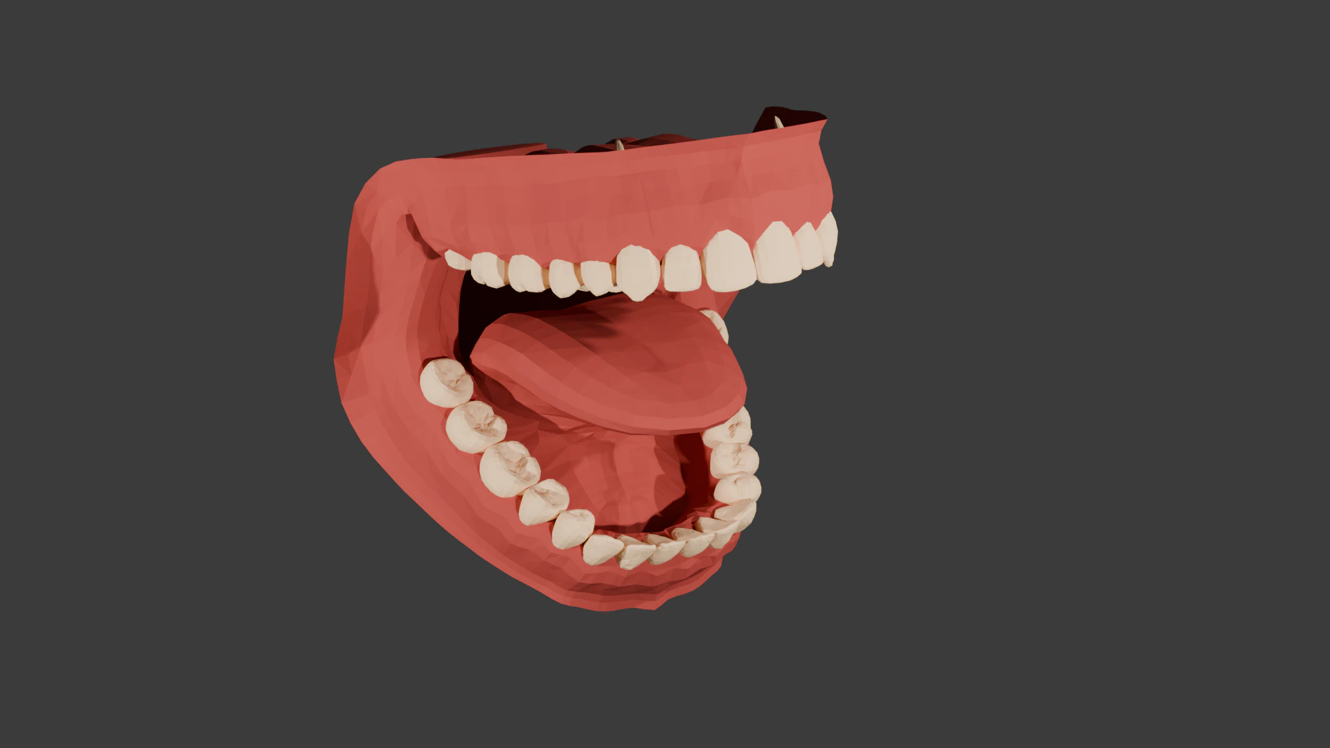 Stylized Mouth Anatomy 3D Print STL 3D Print Model .c4d .max .obj .3ds .fbx .stl .blend