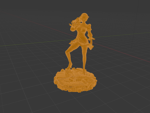 Steampunk Sorceress Highly Detailed 3D Printable Figurine 3D Baskı Modeli