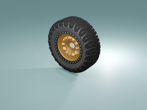 Heavy-Duty Off-Road Wheel 3D Printable Model 3D Принт Модель