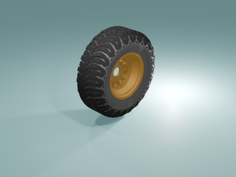 Heavy-Duty Off-Road Wheel 3D Printable Model 3D Принт Модель