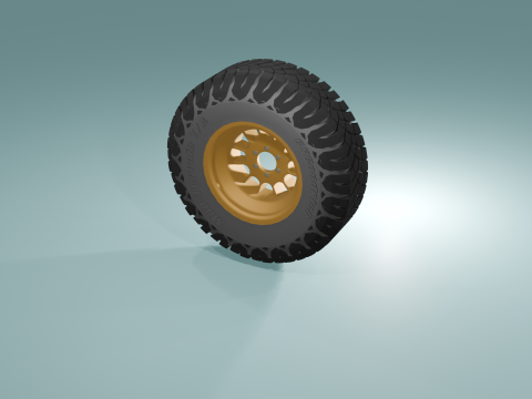 Heavy-Duty Off-Road Wheel 3D Printable Model 3D Принт Модель